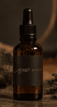 AZAD BLACK beard oil, 30ml amber dropper bottle